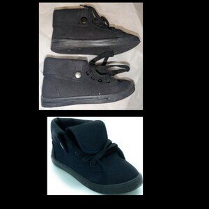 Little Girls Rockland  Fold Over Black Shoes Sneakers Size 13